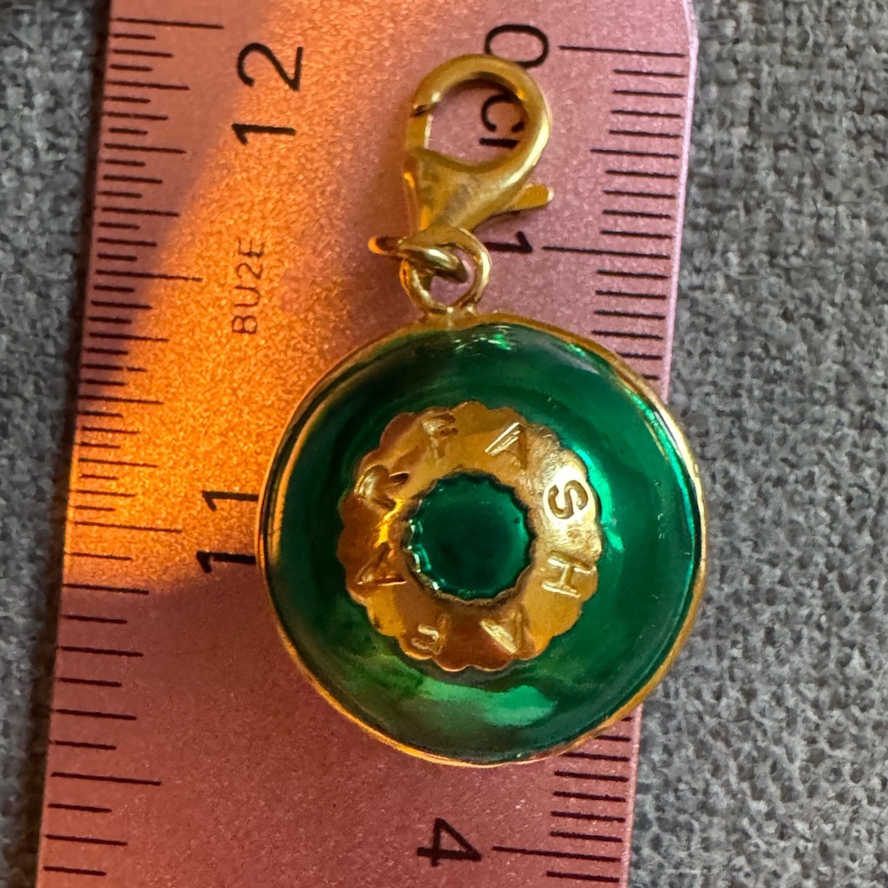 Beautiful Unique Charm For Bracelet Or As Necklace, 18k Solid Gold